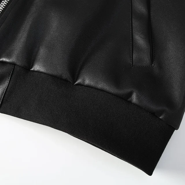 Vanson Leathers Jackets Supreme collaboration hooded leather jacket product detail image 5