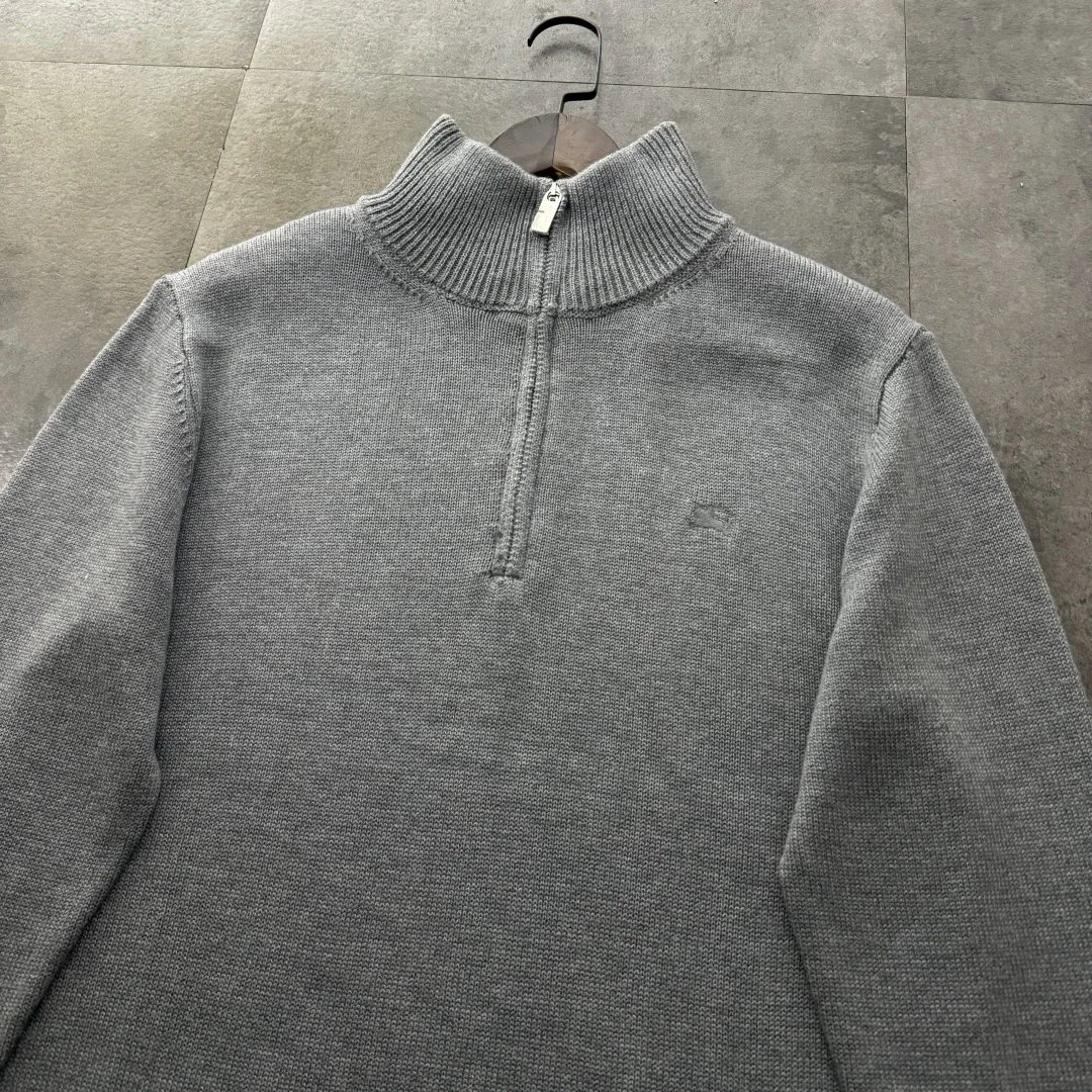 Burberry Knitwear Equestrian Knight stand-collar half-zip sweater image 5