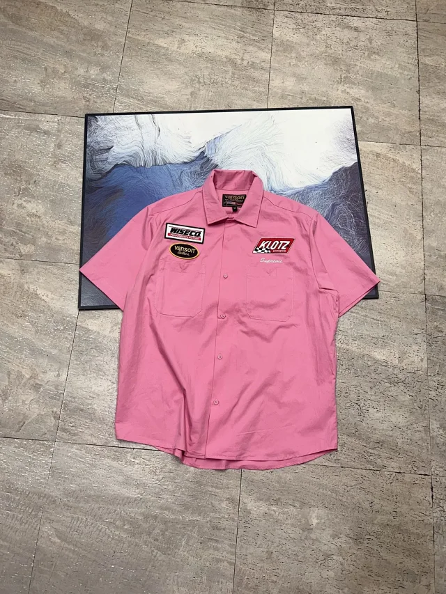 Vanson Leathers Shirts Short-Sleeve Work Shirt with Racing Patches product detail image 13