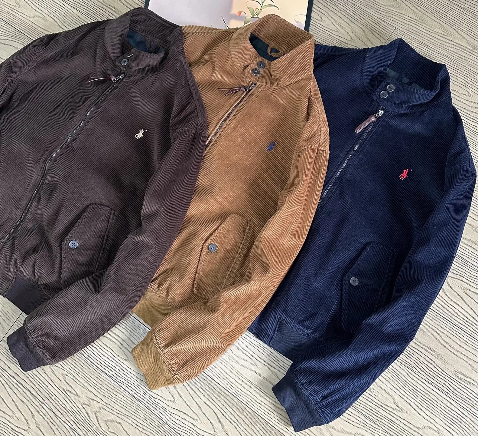 Ralph Lauren Jackets Corduroy Harrington Jacket with Embroidered Polo Player image 2