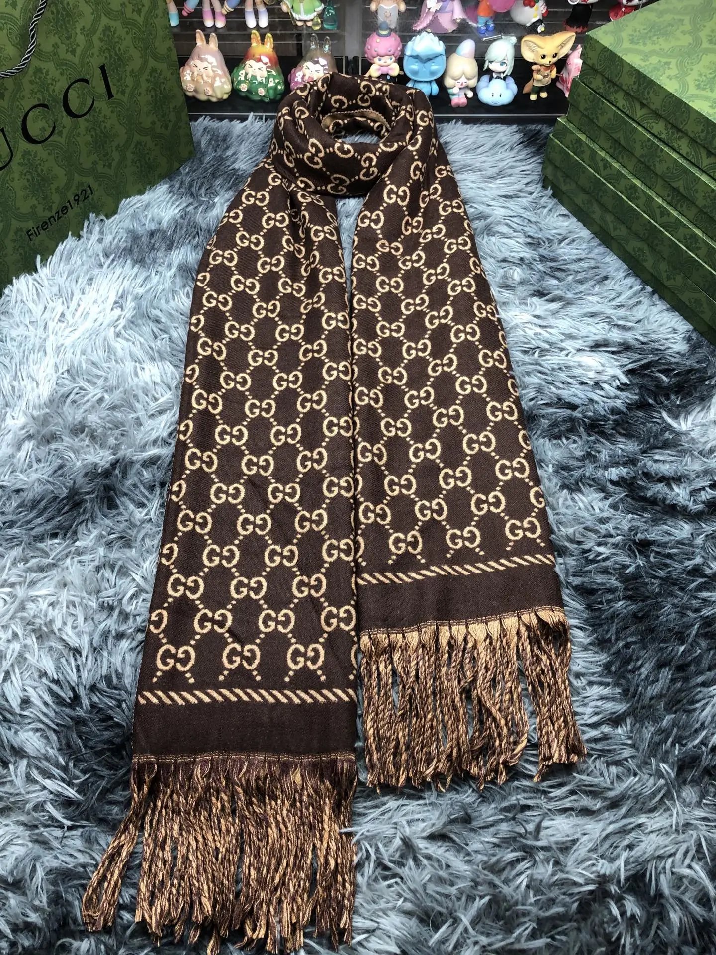 Gucci Scarves GG monogram fringed scarf image 2