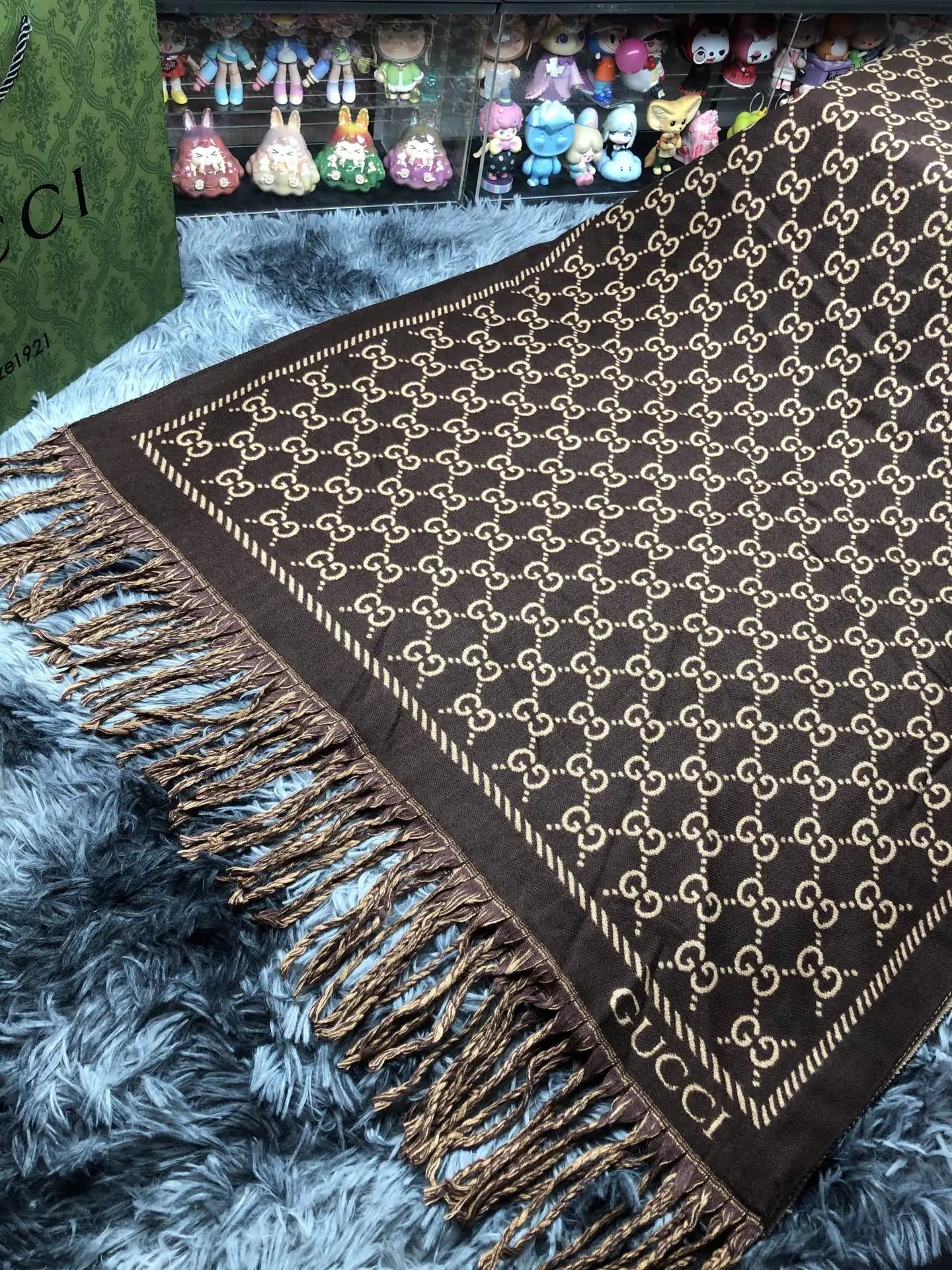 Gucci Scarves GG monogram fringed scarf image 9