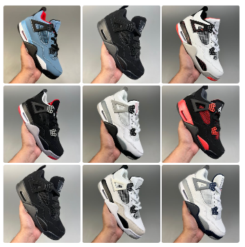 Air Jordan 4 White Oreo Basketball Shoe