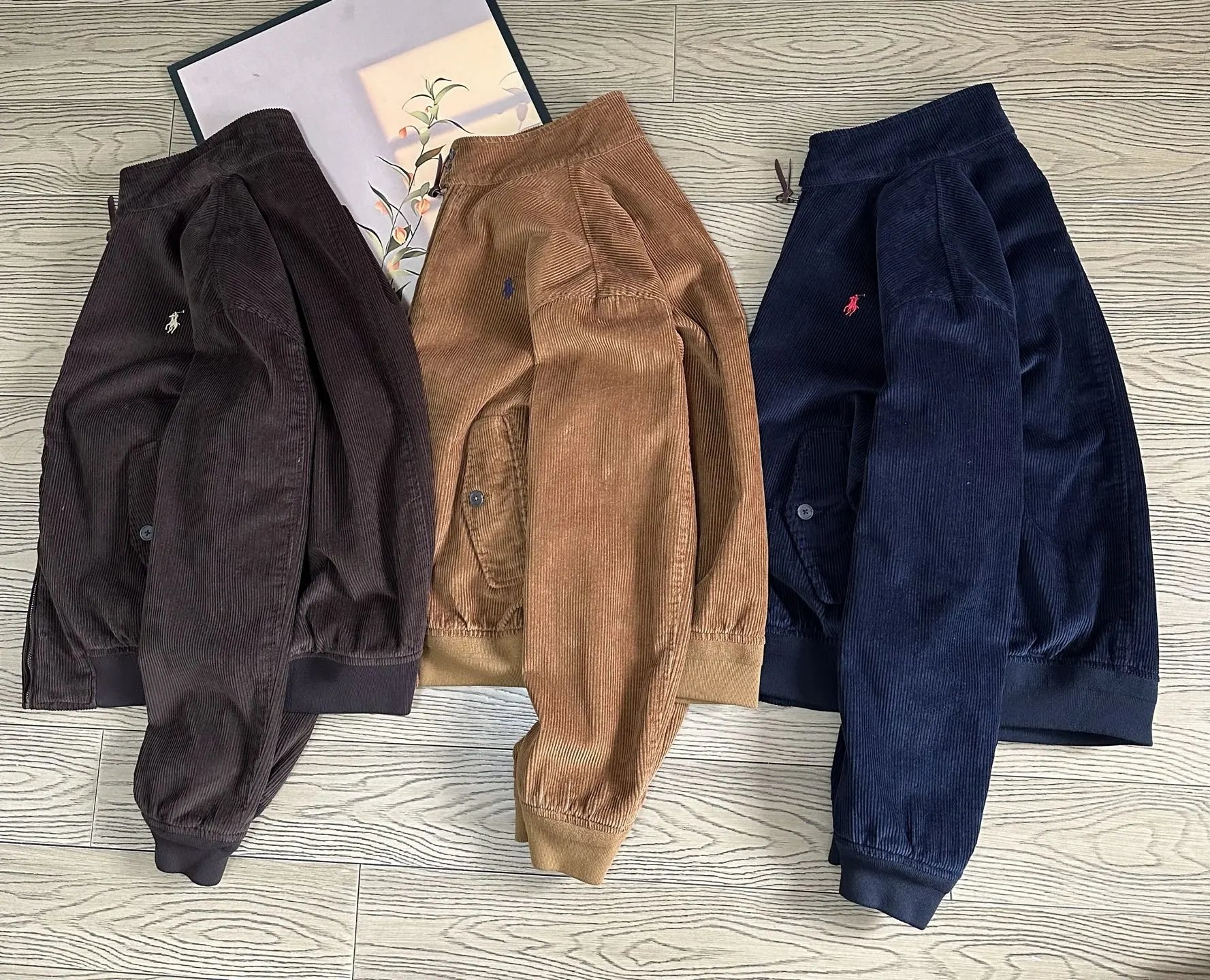 Ralph Lauren Jackets Corduroy Harrington Jacket with Embroidered Polo Player image 6