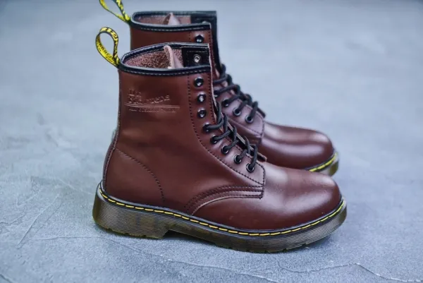 Dr. Martens 1460 Black Smooth Leather 8-Eye Boots Martin Boots - 12