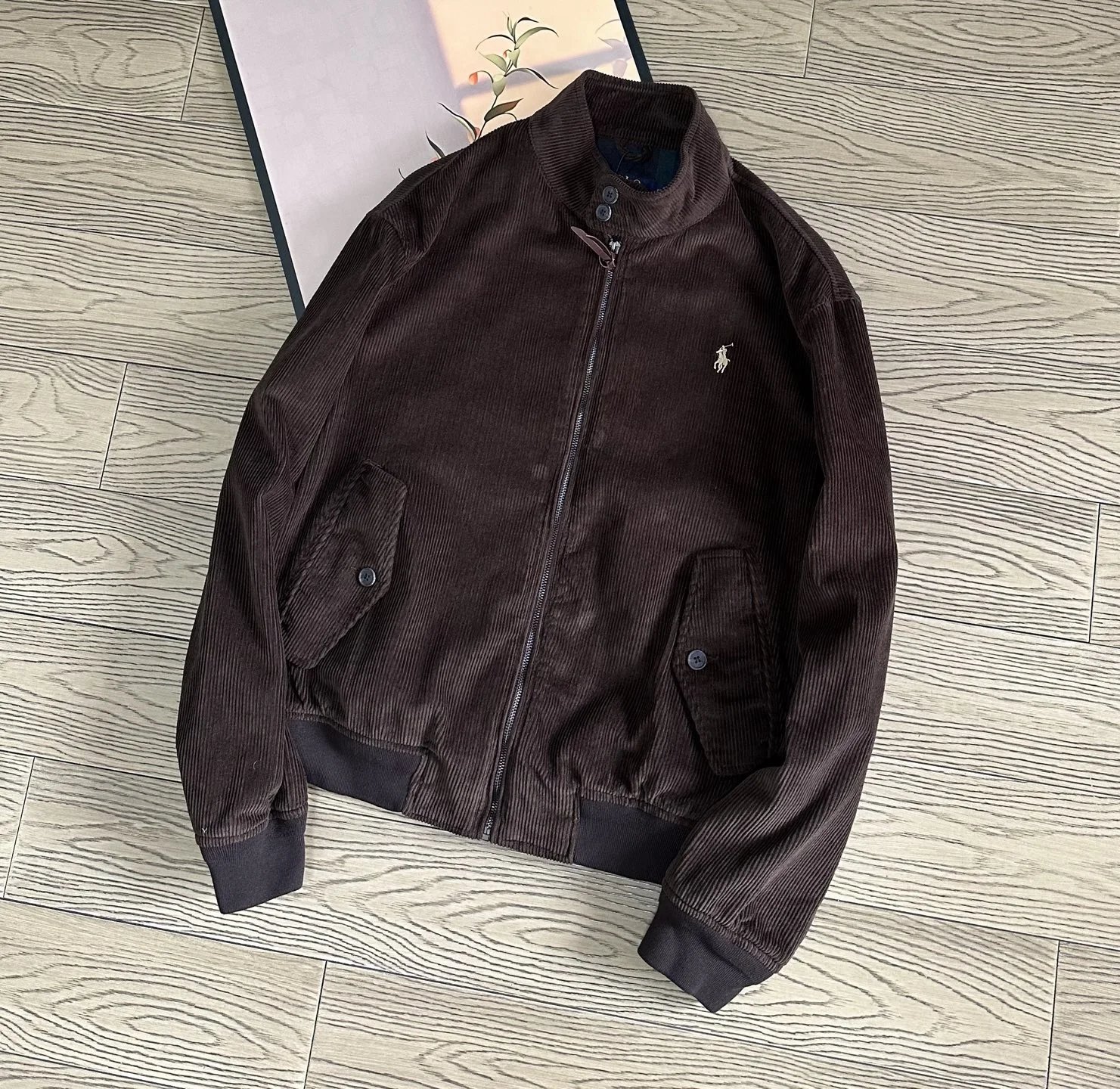 Ralph Lauren Jackets Corduroy Harrington Jacket with Embroidered Polo Player image 4