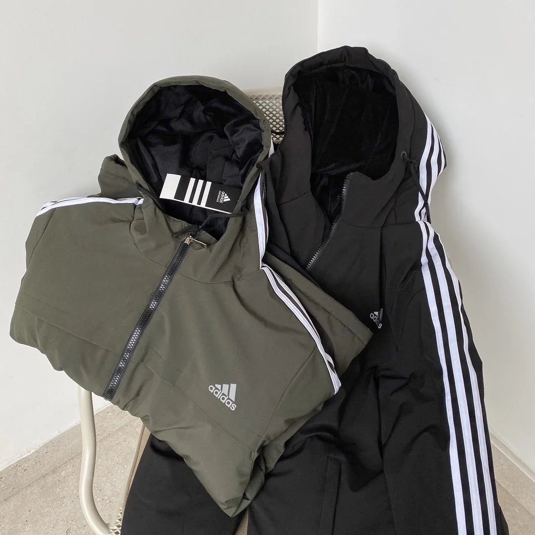 Adidas Jackets Hooded insulated jacket with three-stripe sleeves image 11