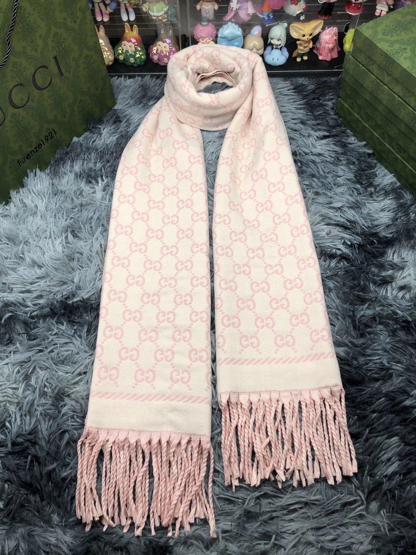 Gucci Scarves GG monogram fringed scarf — 4