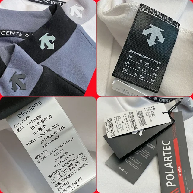 Descente T-Shirts Long-Sleeve Mock-Neck T-Shirt product detail image 3