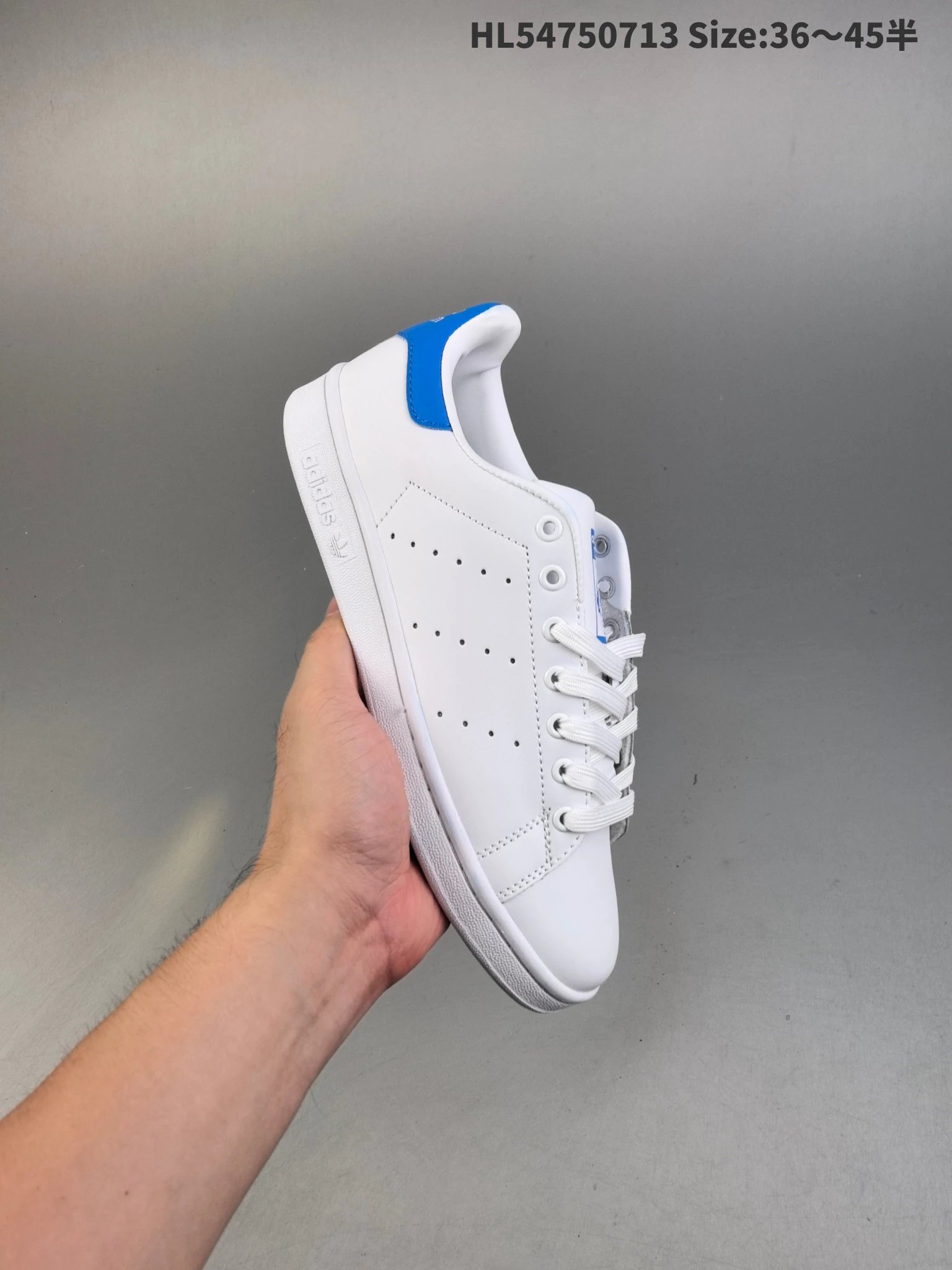 Adidas Sneakers Stan Smith low-top — White and blue