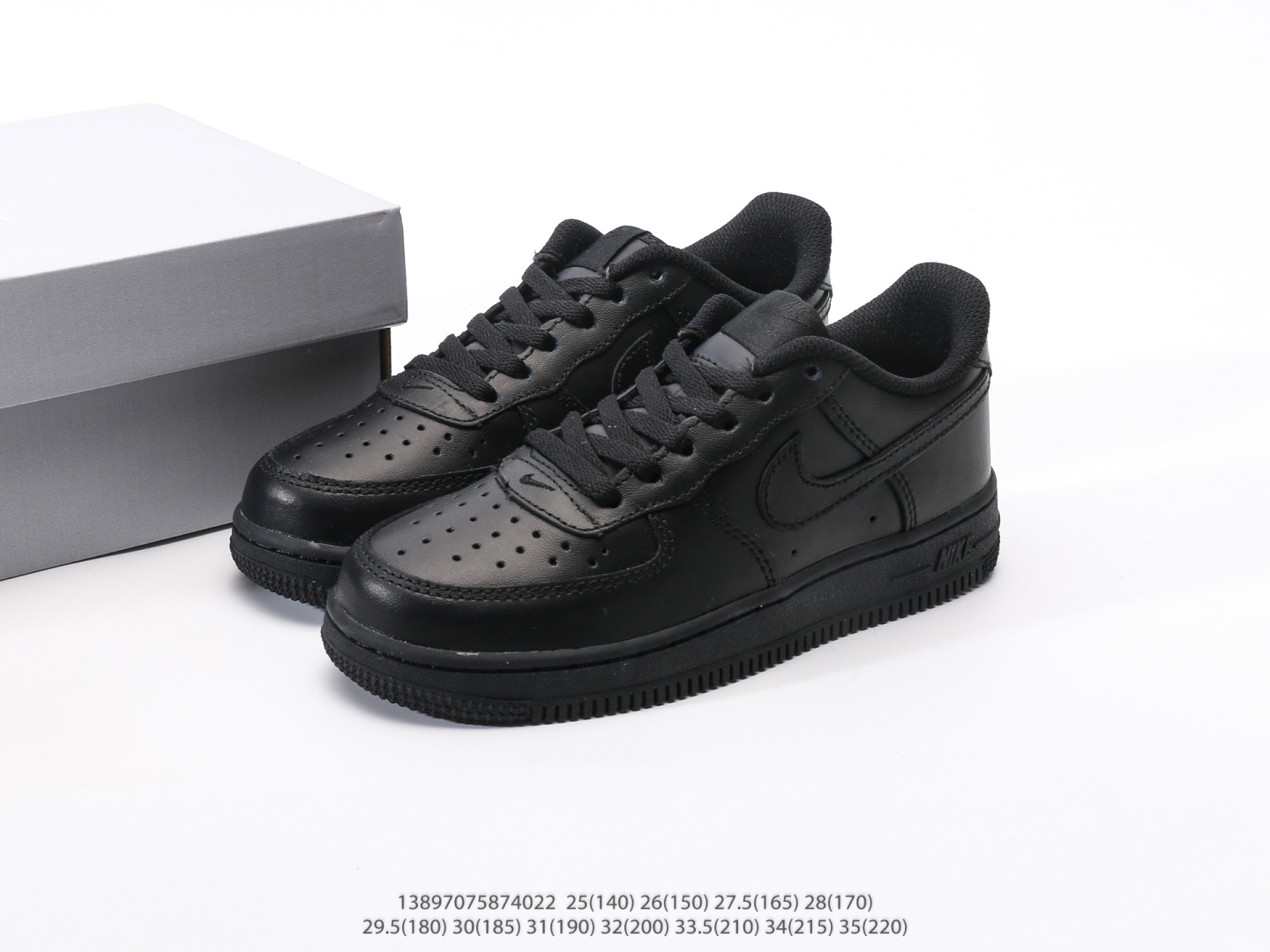Nike Sneakers Air Force 1 low-top and high-top — Black low-top