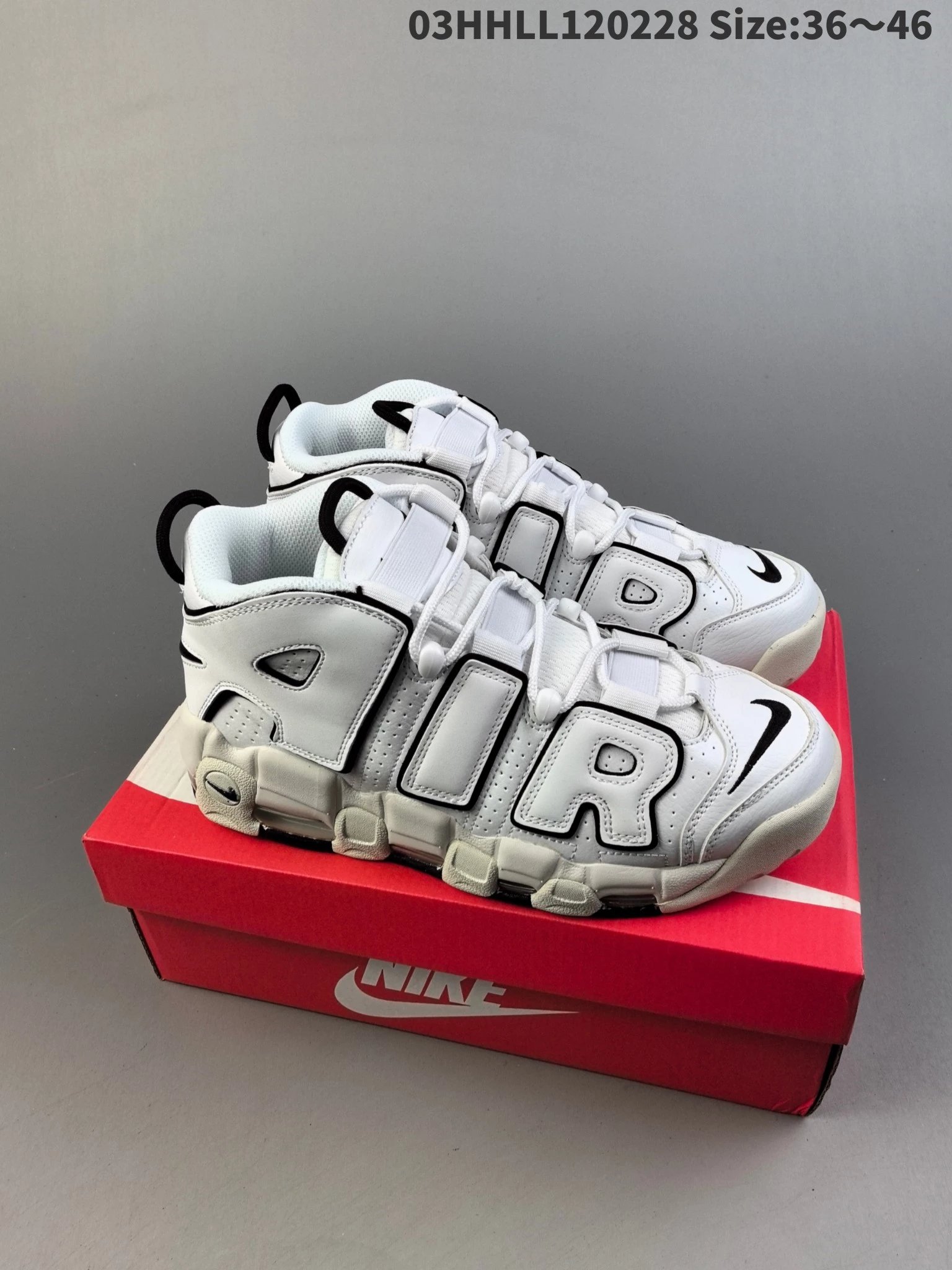 Nike Sneakers Air More Uptempo QS — Black and white
