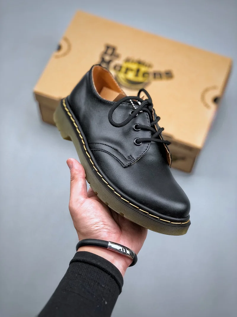 Dr. Martens 1461 Black Smooth Leather Derby Shoes