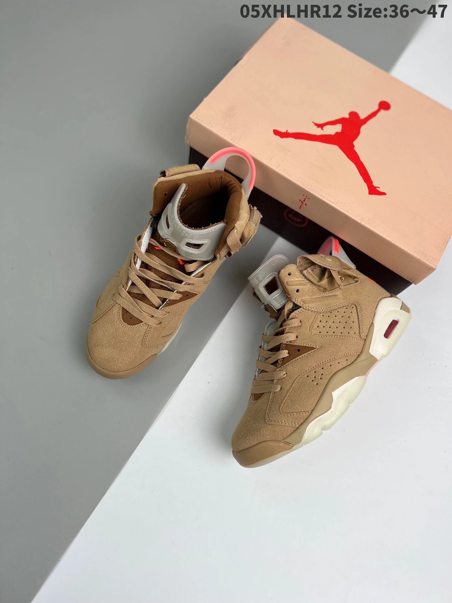 Jordan Sneakers Air 6 with ankle pocket — brown
