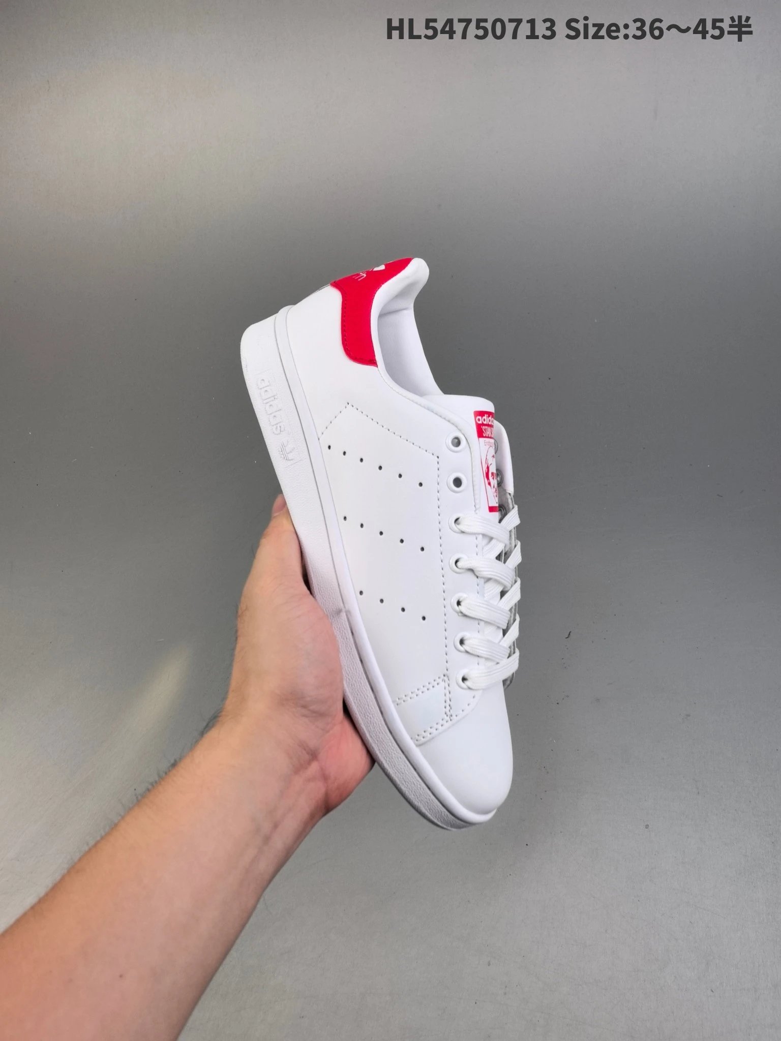 Adidas Sneakers Stan Smith low-top — White and red
