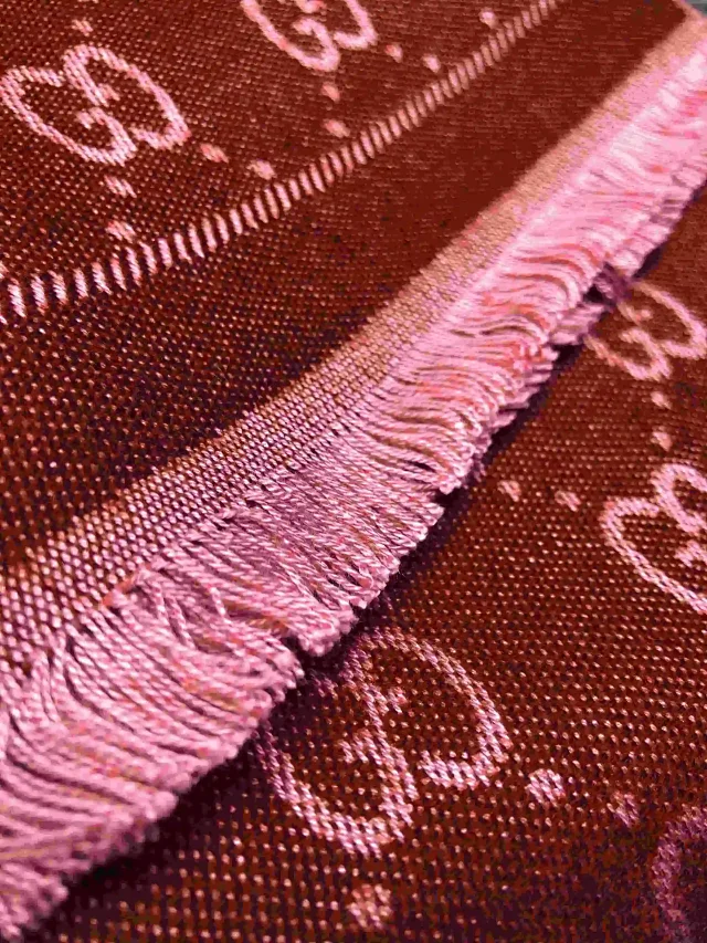 Gucci Scarves GG monogram fringed scarf product detail image 16