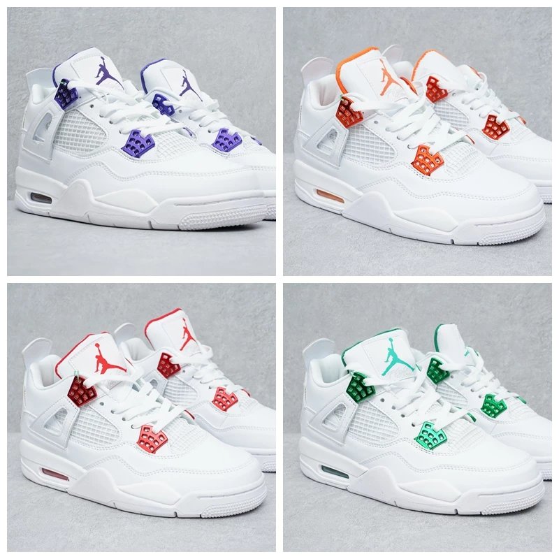 Air Jordan 4 White Grape Basketball Shoe
