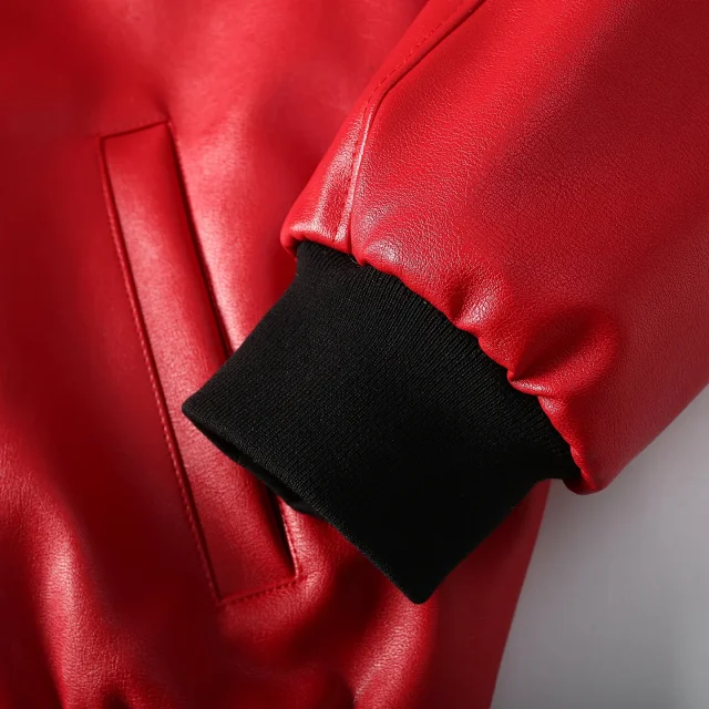 Vanson Leathers Jackets Supreme collaboration hooded leather jacket product detail image 20