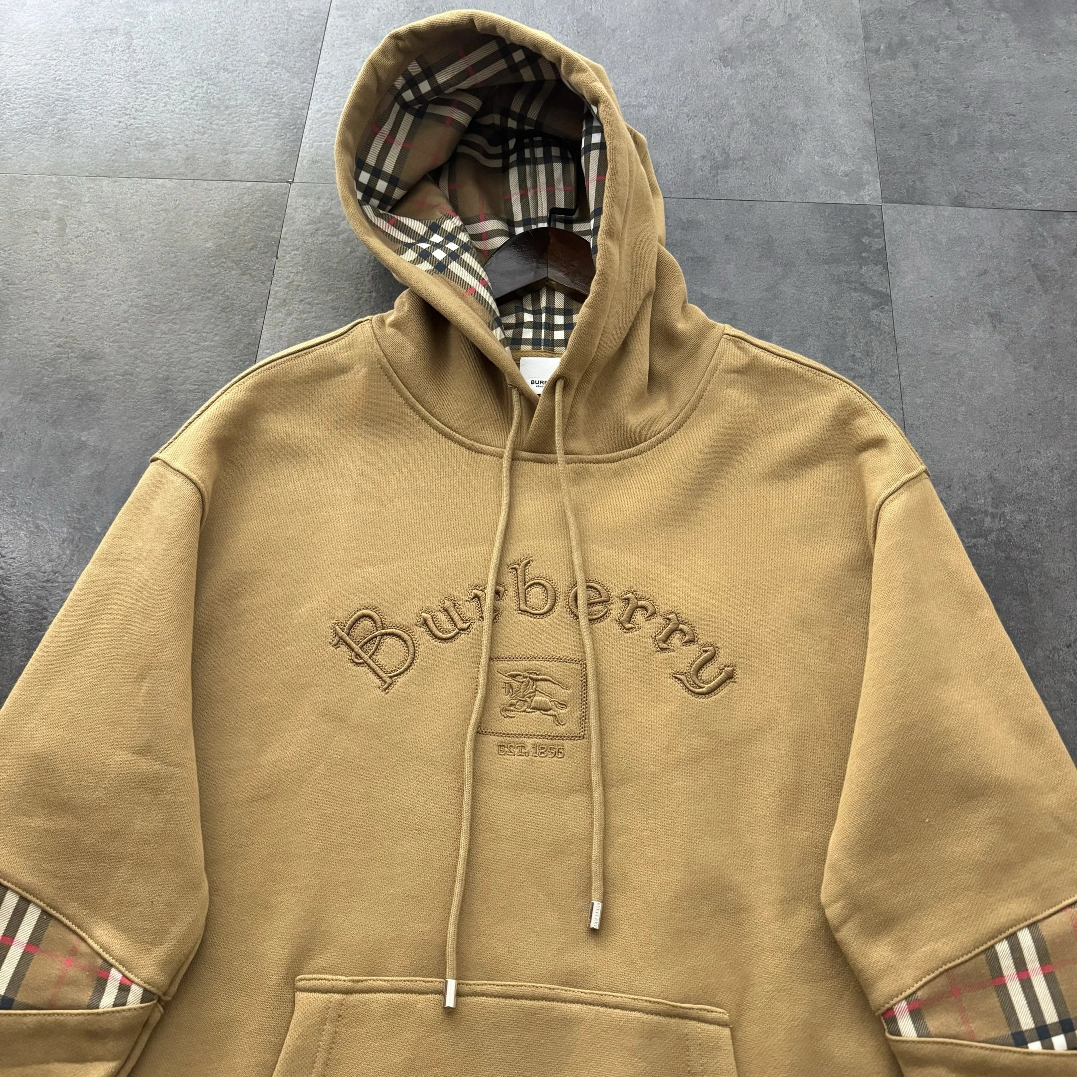 Burberry Hoodies & Sweatshirts Hooded sweatshirt with check lining and embroidered logo image 9