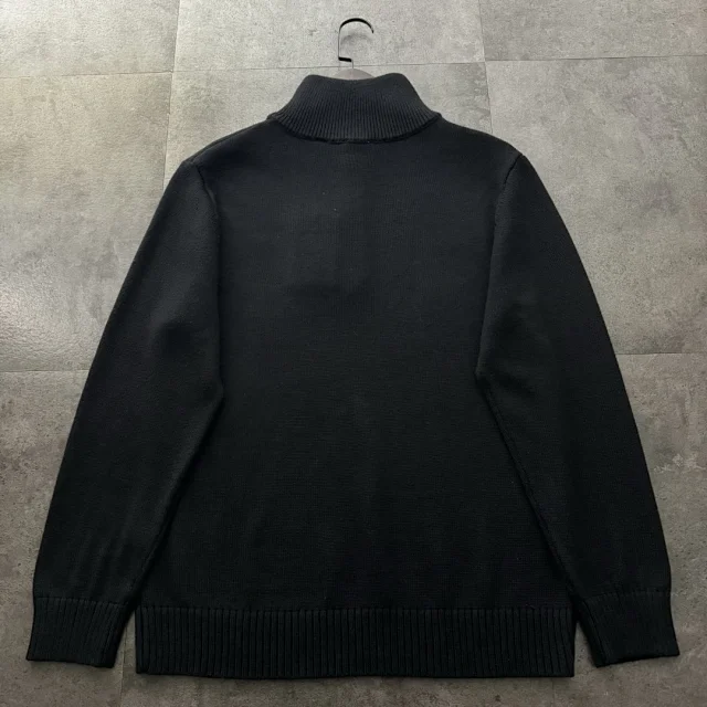 Burberry Knitwear Equestrian Knight stand-collar half-zip sweater product detail image 6