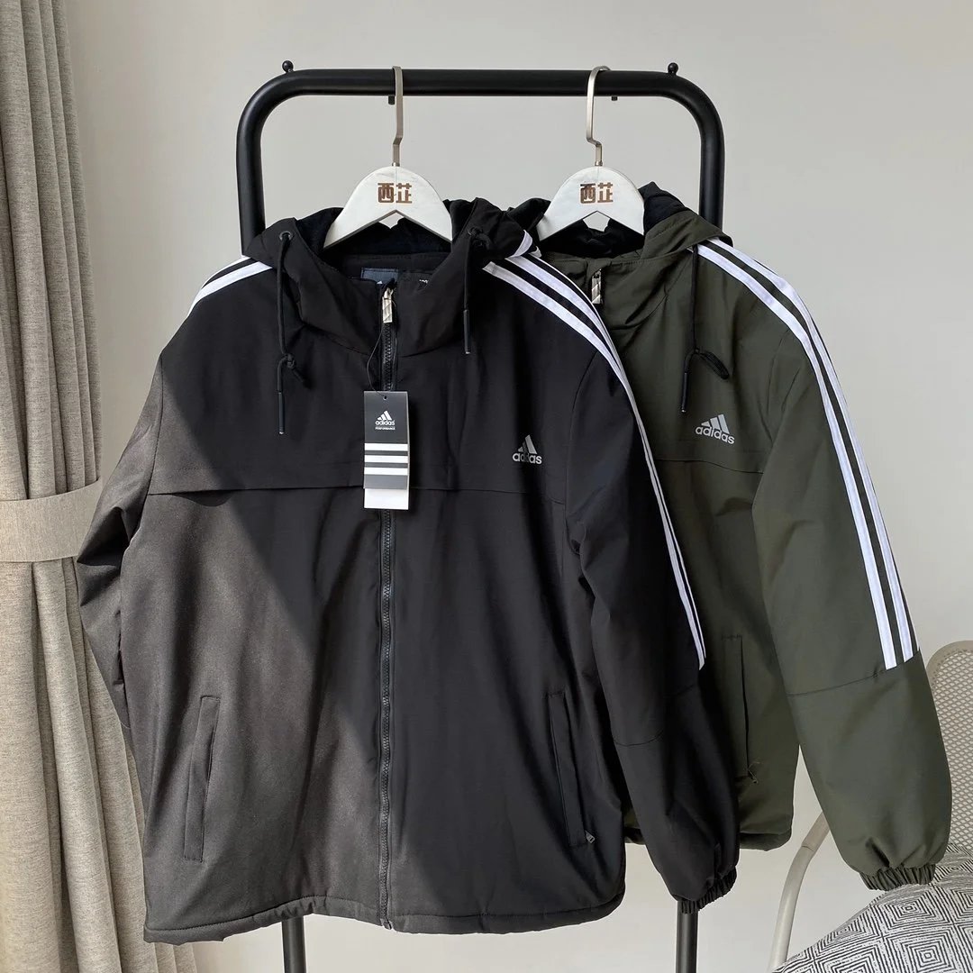 Adidas Jackets Hooded insulated jacket with three-stripe sleeves image 4