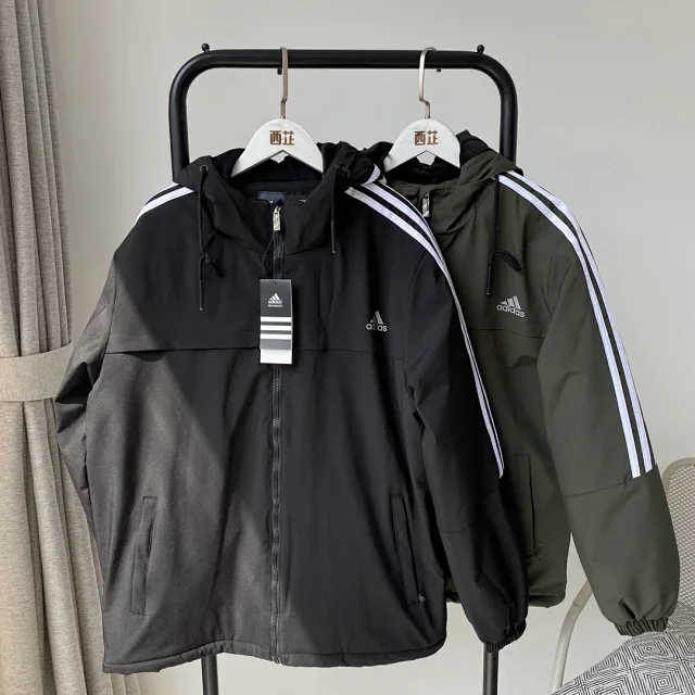 Adidas Jackets Hooded insulated jacket with three-stripe sleeves product detail image 5
