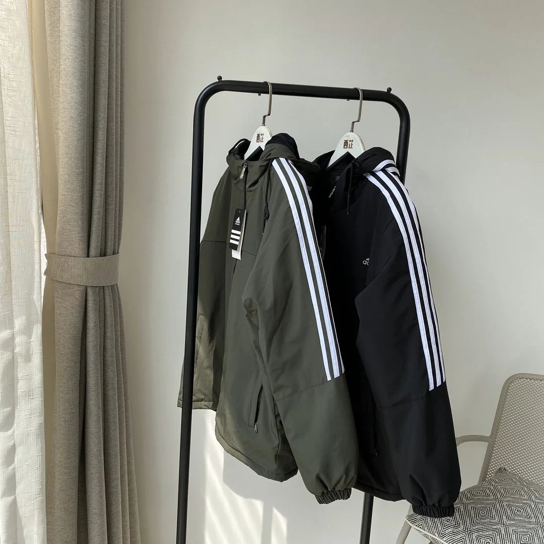 Adidas Jackets Hooded insulated jacket with three-stripe sleeves image 2