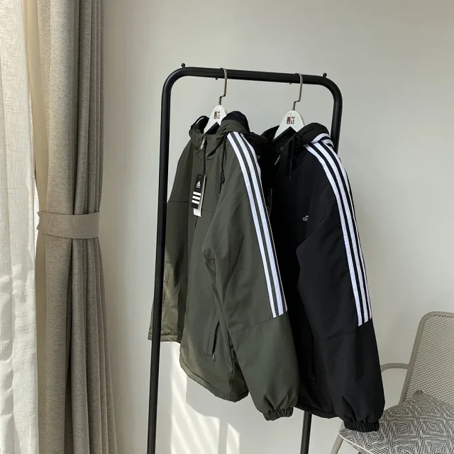 Adidas Jackets Hooded insulated jacket with three-stripe sleeves product detail image 4