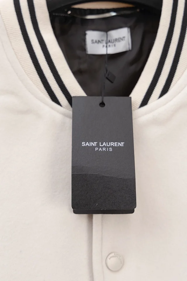 Saint Laurent Jackets Varsity jacket with contrast shoulder panels product detail image 12