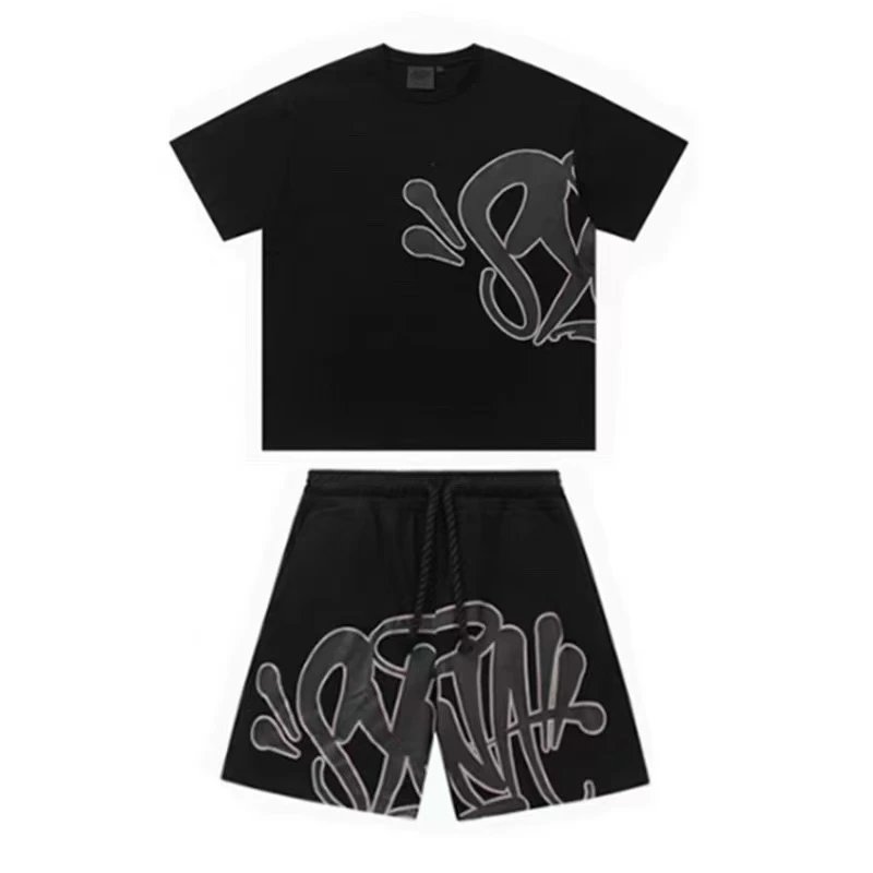 Black short sleeved suit