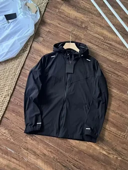 thumbnail for Windproof men's jacket top, quick-drying woven jacket, running sports trench coat