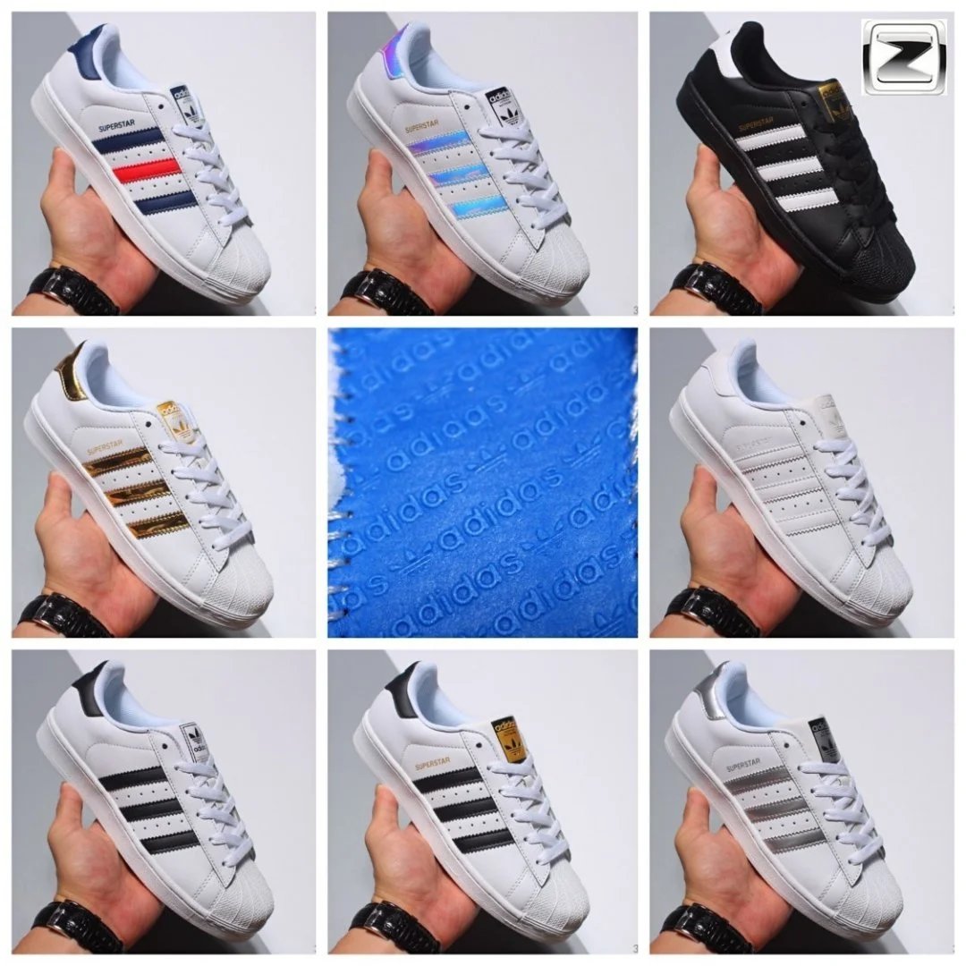 Factory wholesale direct sales Adidas Superstar clover shell top two-layer classic hot selling men's and women's sports board shoes