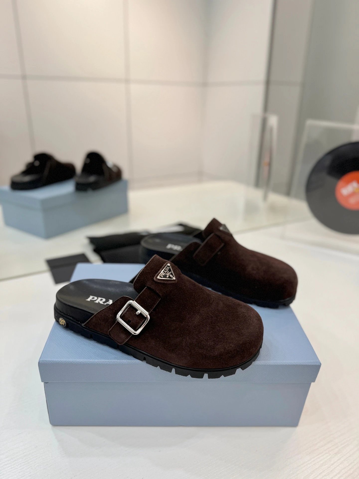 Dark Chocolate Brown Suede