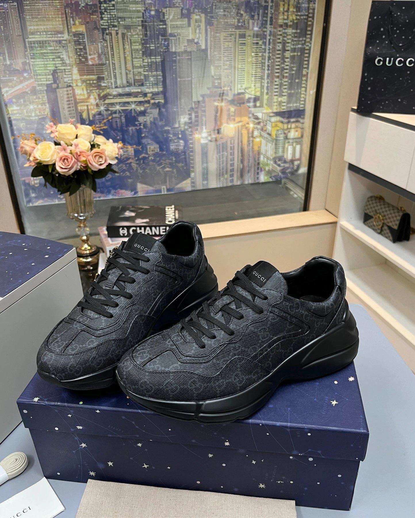 Black GG monogram