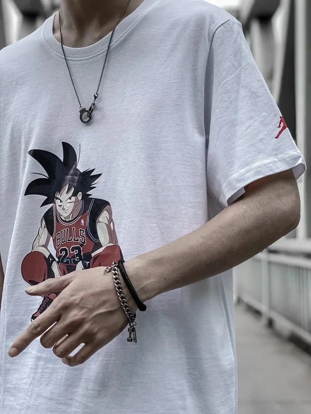 AJ1 x Dragon Ball Goku Print Couples T-Shirt