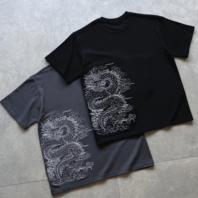 w luminous dragon embroidery t