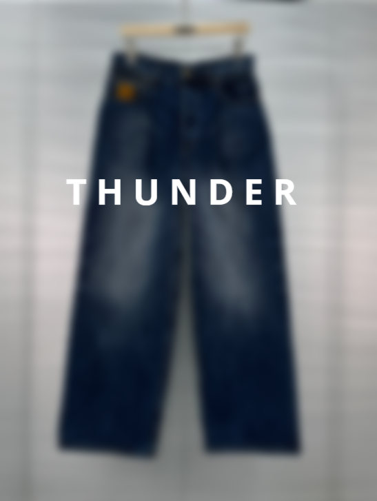Shadow stripe blue jeans