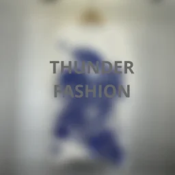 thumbnail for Large blue printed T-shirt