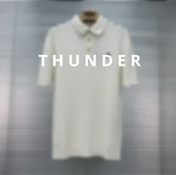 thumbnail for Fine cable wool wool polo shirt