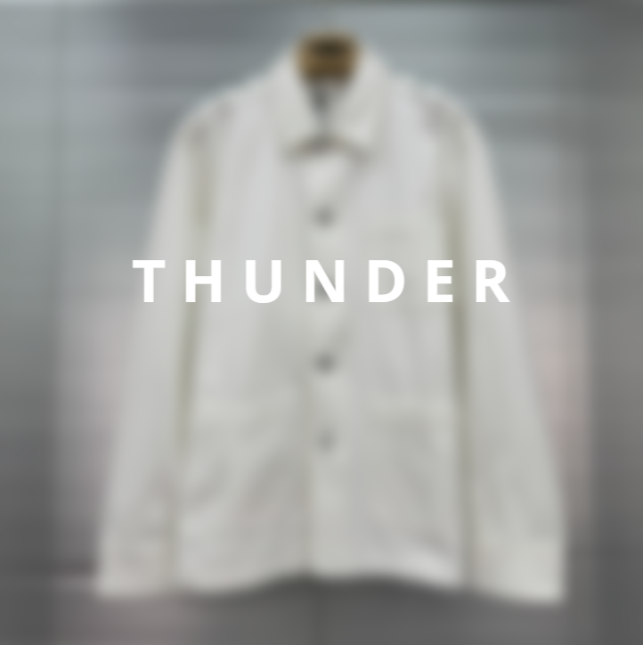White Back Print Canvas Shirt