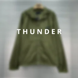 thumbnail for Triangle label hooded zipper trench coat