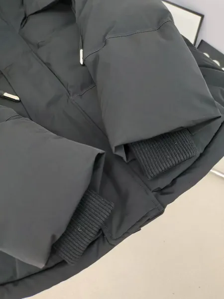 Design Oversized Hooded Down Jacket Black - 7