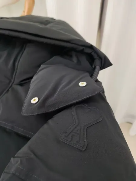 Design Oversized Hooded Down Jacket Black - 6