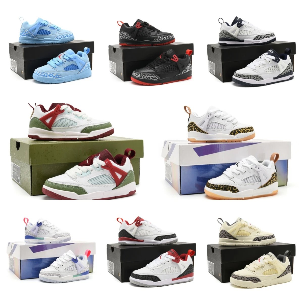 YY424 kids AJ-style low-top sneakers for boys and girls | spike-inspired casual sports shoes