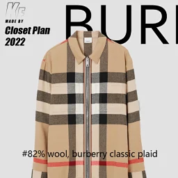 thumbnail for [Kung Fu Exclusive] BBR FW22 Large Plaid Coat Wool Blend Zipper Jacket (Annual Heavyweight, Correct Alignment, Custom Accessories)