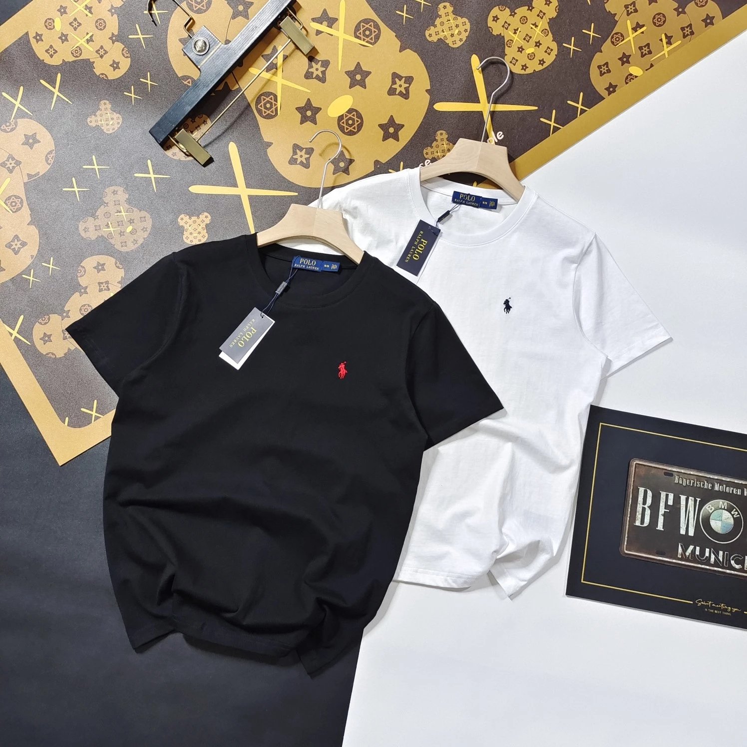 Crew Neck Embroidered Logo T-Shirt