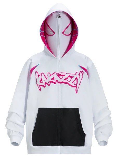Gwen Sweatshirt Mens and Womens Autumn and Winter Loose Hood Trendy Tops Zipper Cardigan Outwear 3