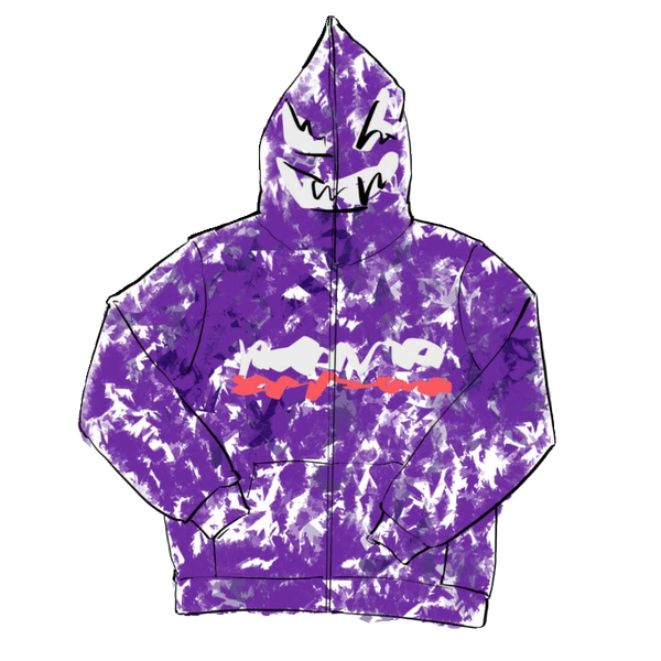 Kant Star Gengar Hoodie Hip pop Purple Camouflage Outwear