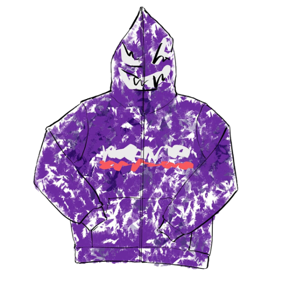 Kant Star Gengar Hoodie Hip pop Purple Camouflage Outwear