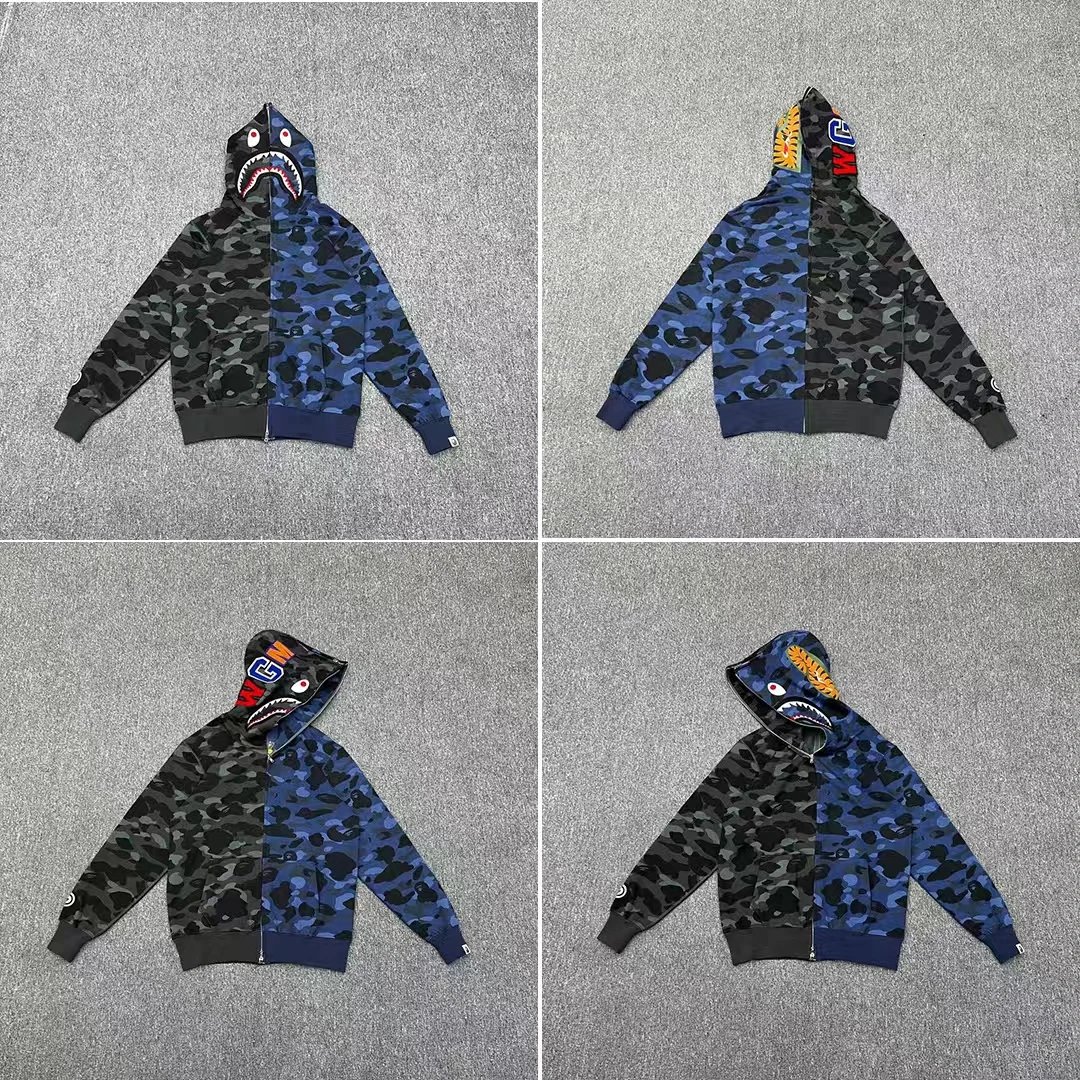 Blue and black camouflage